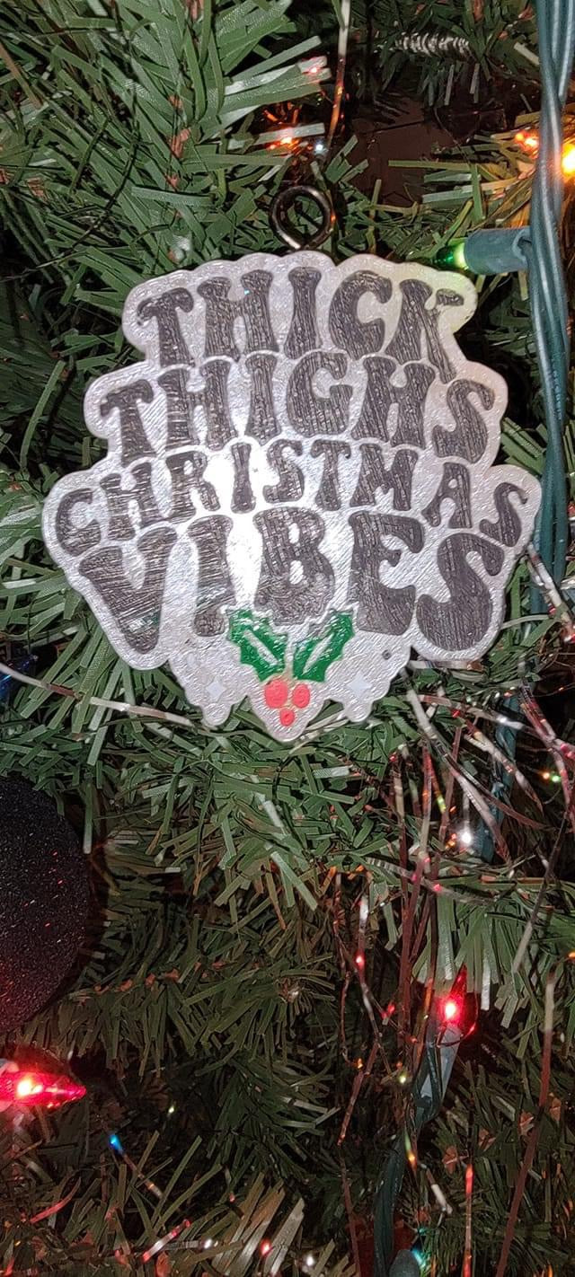 Thick Thighs Christmas Vibes Silicone Mold