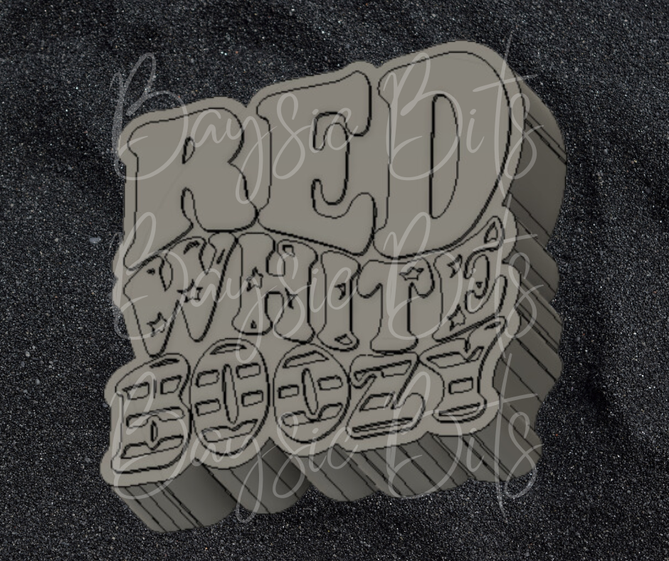 Red White Boozy Silicone Mold