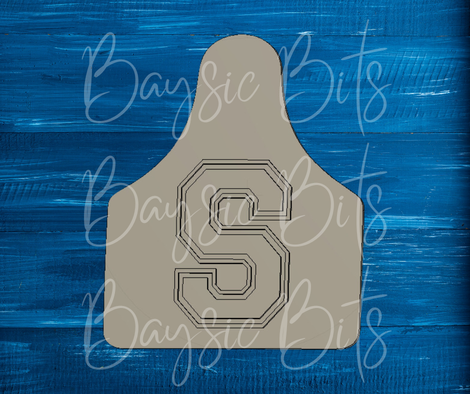 Cow Tag Varsity Letter Inserts