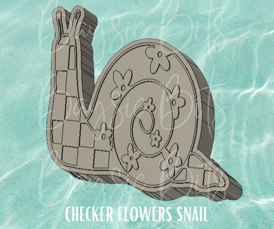 Checkered Flowers Snail