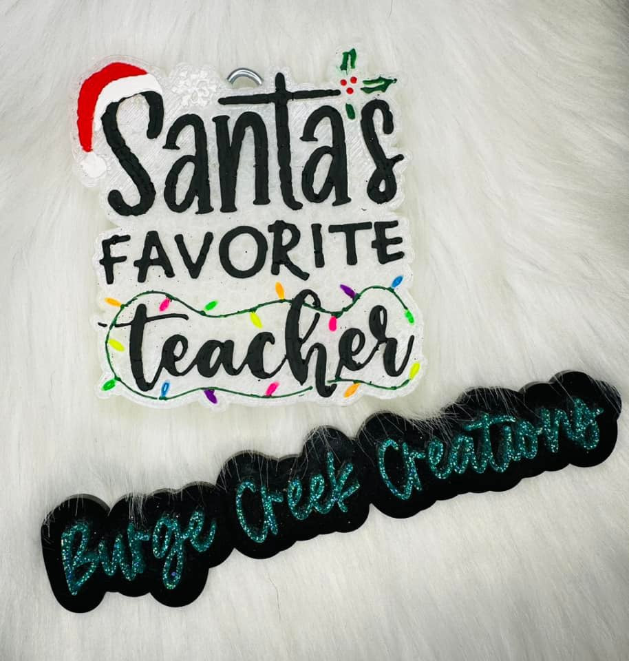 Santa's Favorite Teacher Silicone Mold