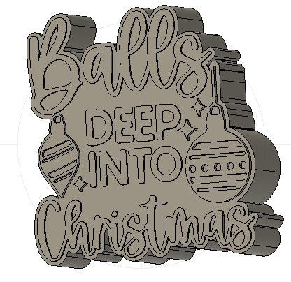 Balls Deep Into Christmas Silicone Mold