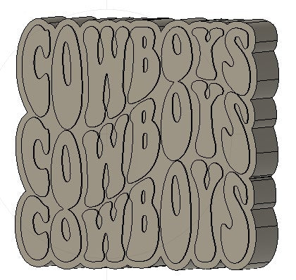 Cowboys Silicone Mold