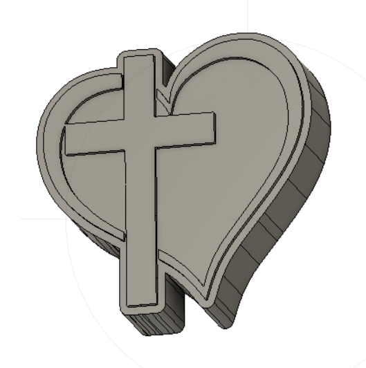 Heart Cross Silicone Mold