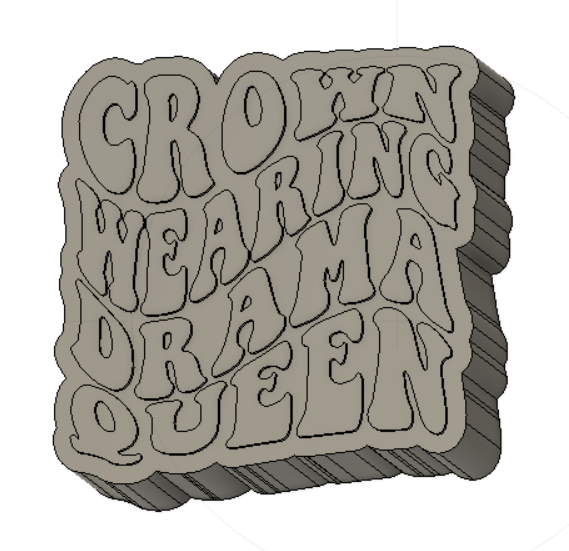 Crown Wearing Drama Queen Silicone Mold