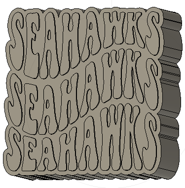 Seahawks Silicone Mold