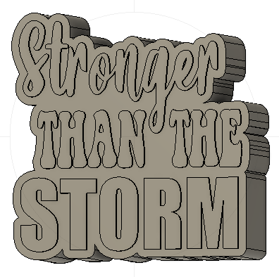 Stronger Than The Storm Silicone Mold