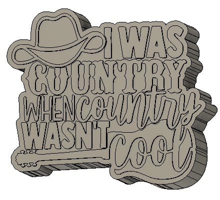 I Was Country When Country Wasn't Cool Silicone Mold