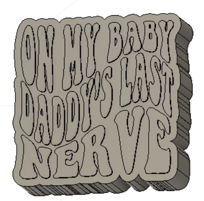 On My Baby Daddy's Last Nerve Silicone Mold