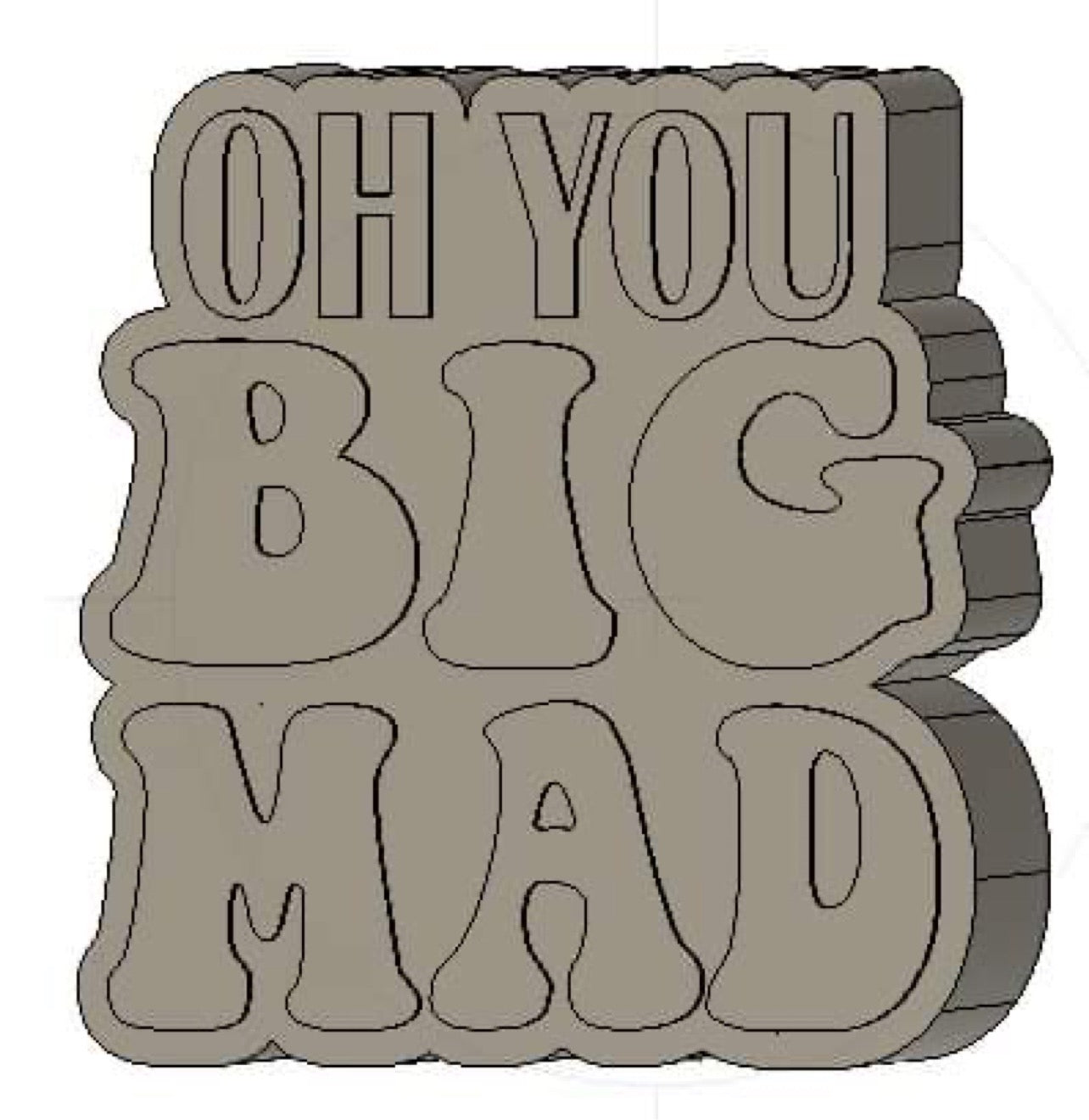 Oh You Big Mad Silicone Mold