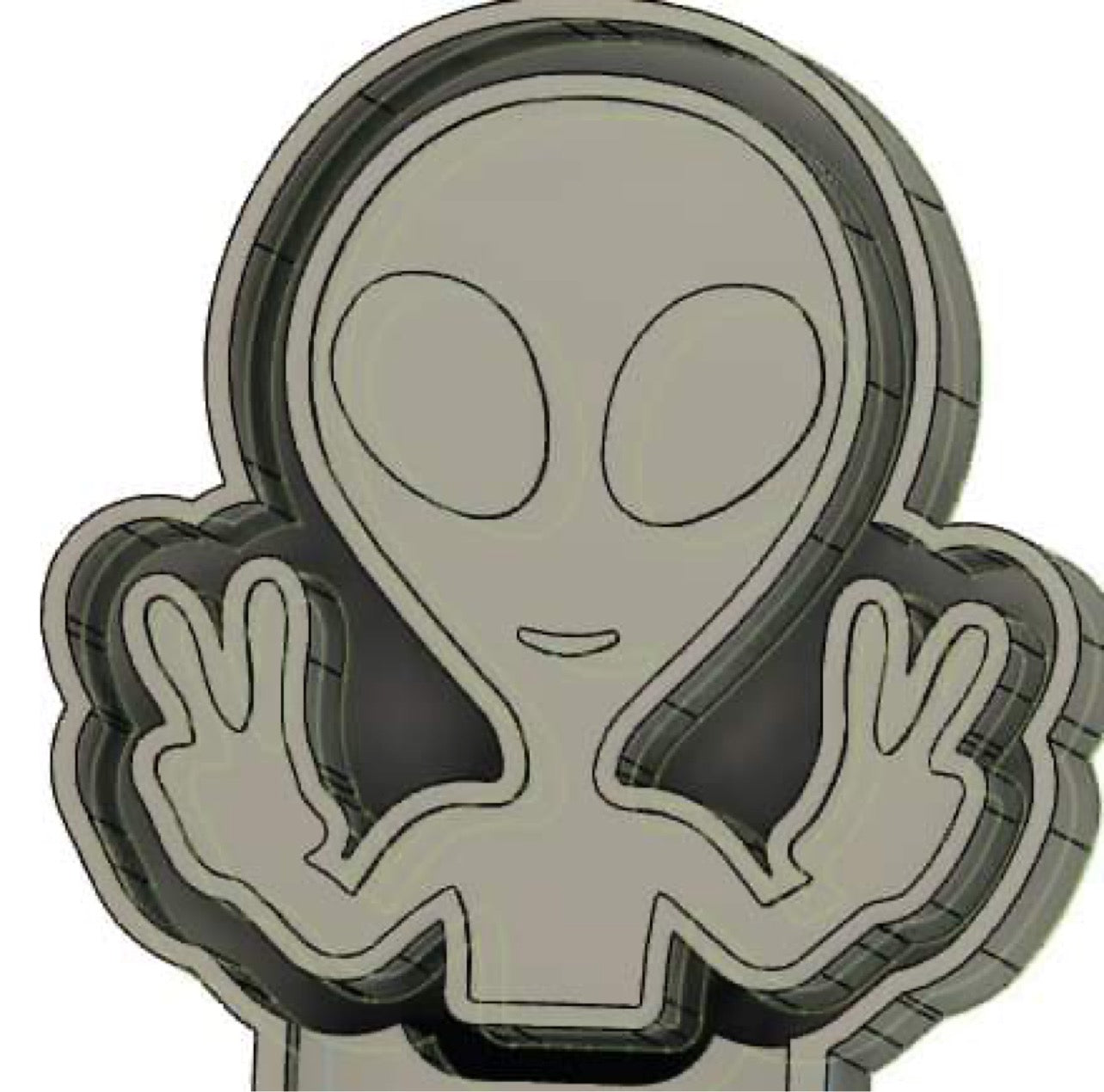 Peace Alien Silicone Mold